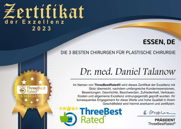 Auszeichnung e-sthetic Klinik threebestrated