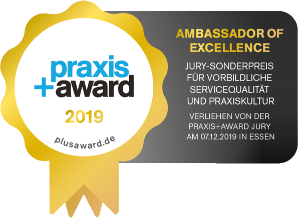 Die Essener e-sthetic Privatklinik ist mehrfach mit dem praxis award+ ausgezeichnet.